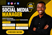 be your social media manager, social media setup, social media post design