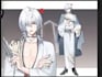 model and rigging live2d vtuber model, live 2d rigging, in anime style