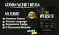 design german shopify store website, webshop, german wordpress website