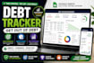 create a debt tracker and budget planner in google sheets with dashboard