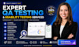 do QA testing, usability testing and website review, app review, ios testing