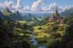 design a conceptual fantasy landscape