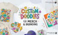 create hand drawn doodle illustration collage for branding