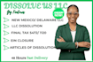 do llc dissolution, dissolve llc, new mexico llc, delaware llc for non residents