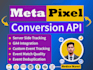 set up meta facebook pixel, ga4, conversion API and tracking