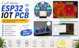 design esp32 iot pcb with wifi, bluetooth, schematic and gerber files