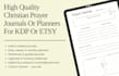 a beautiful christian prayer journal and planner for amazon KDP low content book
