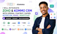 integrate zoho, kommo CRM with openai, chatbot, zapier, intercom, make, manychat