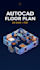 draw professional 2d architectural floor plan in autocad dwg