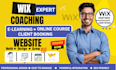 design wix coaching, e learning online course website, client booking website