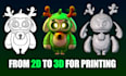 turn your 2d sketch into a 3d printable model