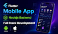 build a flutter app with nodejs backend