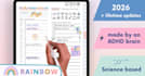 design editable digital 2026 adhd planner hyperlink planner self care ebook