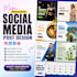 modern instagram posts, carousel posts, and business promo graphics