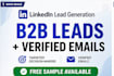 find linkedin b2b leads with verified emails
