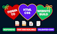 figma to html css javascript website design and development