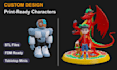 sculpt stylized print ready characters and tabletop minis