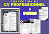 je ferai un CV professionnel,  une conception de CV