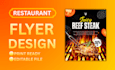 design promotional restaurant food flyer and menu