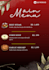 design a modern and premium restaurant menu