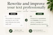 rewrite and improve your text professionally