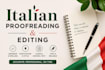 proofread and edit italian texts professionally