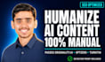 humanize ai content with manual SEO rewrite to pass detectors