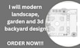 modern landscape, garden 3d backyard design