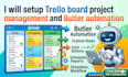 setup trello board project management and butler automation