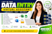 do data entry, copy paste, excel tasks and web research
