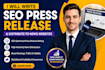 write SEO press release and distribute to news websites