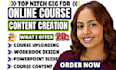create online course content, curriculum and elearning training materials