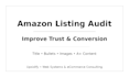 audit your amazon listing for trust, conversion, and marketplace performance