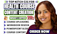 create online course content for medical, healthcare, and nursing course