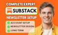 substack account setup substack newsletter design substack manager substack