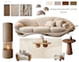 provide interior design consultation moodboard and layout