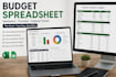 design a professional budget spreadsheet with dashboard, expense tracker