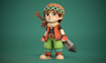 create a stylized 3d game ready character with animations