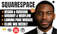 design squarespace website, squarespace website redesign, SEO, booking, domain