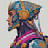 a sci fi character illustration or sci fi character