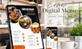 design restaurant menu, food flyer, canva template editable modern menu