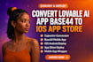 convert lovable ai app base44 to ios app store android pwa capacitor conversion