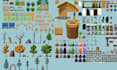 create custom pixel art background, rpg tilemap, game asset and tileset