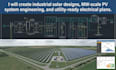 create industrial solar design, mw scale pv system utility ready electrical plan