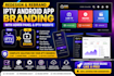 redesign and rebrand iptv android app branding with admin panel, iptv website