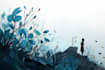 create watercolor and digital illustrations