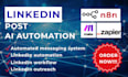 setup linkedin post ai content post automation using n8n phantombuster api