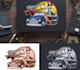 create unique pin up girl for classic car workshop logo