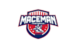 design kick butt maceman ninja warrior logo