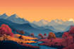 create professional vector illustration for landscapes and objects